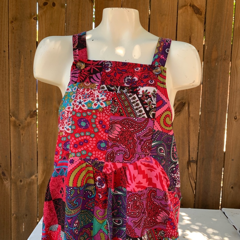 Vintage Guatemalan oversized overalls size Medium.
